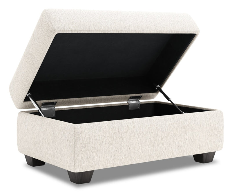 Made in Canada Customizable Sofa Lab The Trunk 39\" Chenille Fabric Storage Ottoman - Luxury Sand Beige
