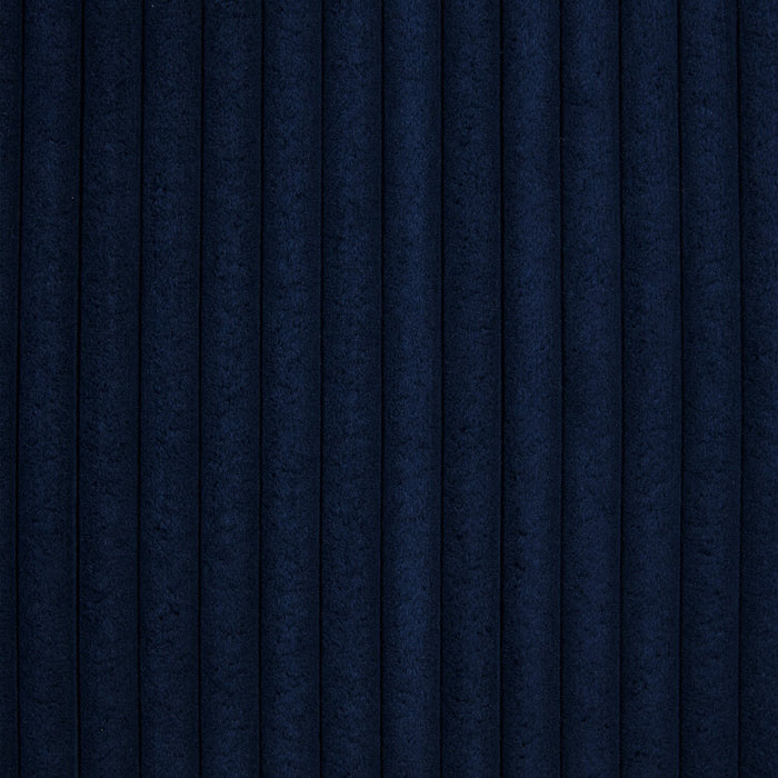 Made in Canada Grande 48\" Chenille Fabric Cuddler Accent Chair - Groove Midnight Blue