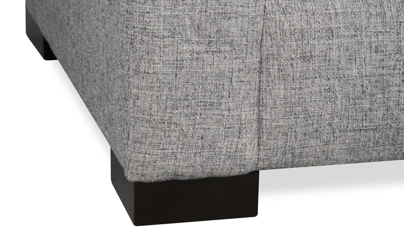 Made in Canada Customizable Sofa Lab Track 85\" Linen-Look Fabric Sofa Bed with Track Arms - Luna Domino Grey