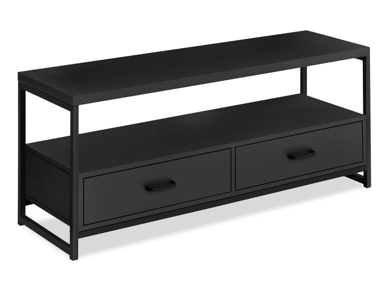 Corban 48\" Modern TV Stand with Storage and Cable Management for TVs up to 55\"- Black