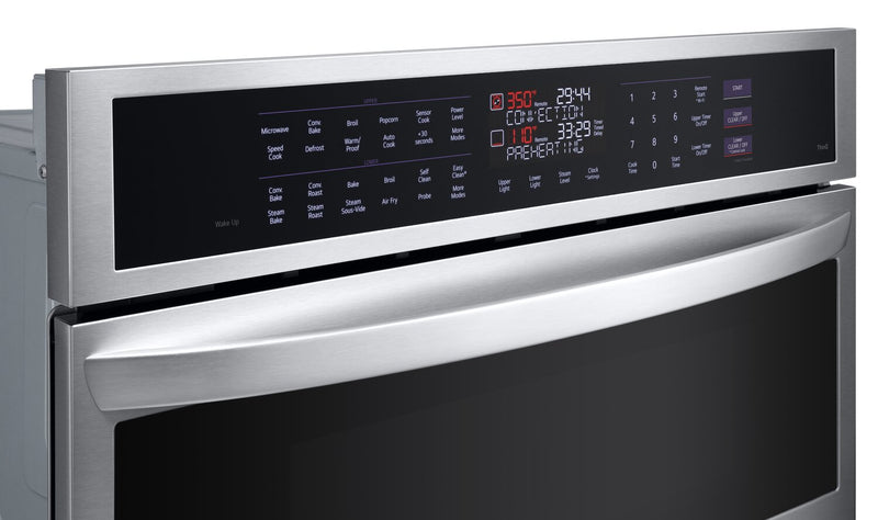 LG 30\" 6.4 Cu. Ft. Electric Combination Wall Oven with True Convection - Smudge Proof Stainless Steel - WCEP6427F