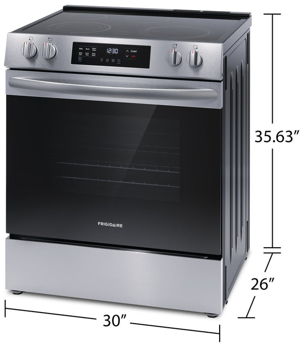 Frigidaire 5.3 Cu. Ft. Electric Range With EvenTemp™ Element and Five-Element Cooktop - Stainless Steel - FCFE306CAS