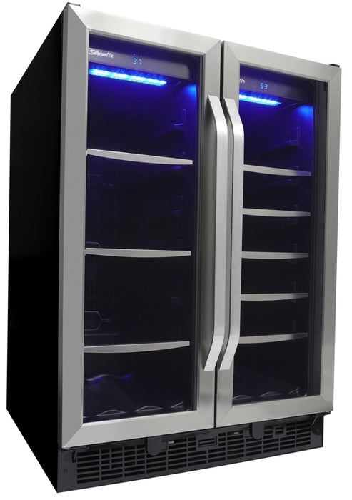 Silhouette Emmental 23.8\" 5.1 Cu. Ft. French-Door Beverage Centre / Wine Cooler - Stainless Steel - SBC051D1BSS