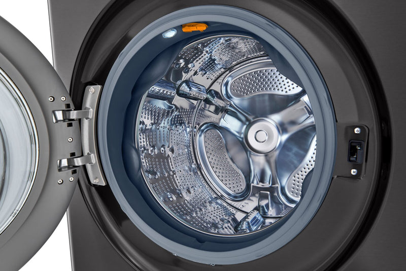 LG 5.2 Washer/7.4 Dryer Cu. Ft. Front-Load High-Efficiency Steam Washtower™ - Black Steel - WKGX201HBA