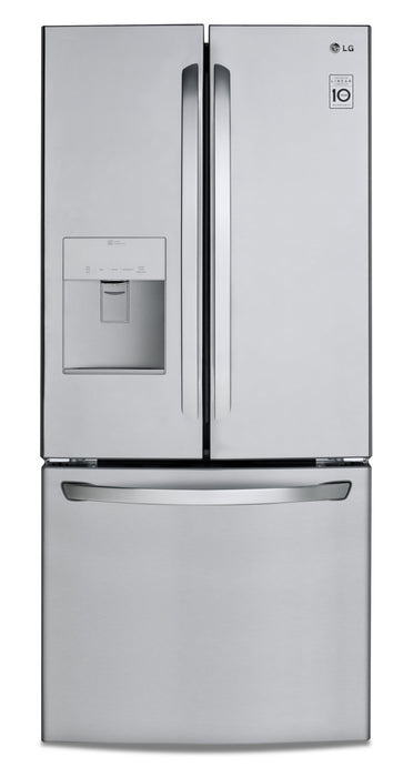 LG 30\" 22 Cu. Ft. French-Door Refrigerator - Smudge Proof Stainless Steel - LRFWS2200S