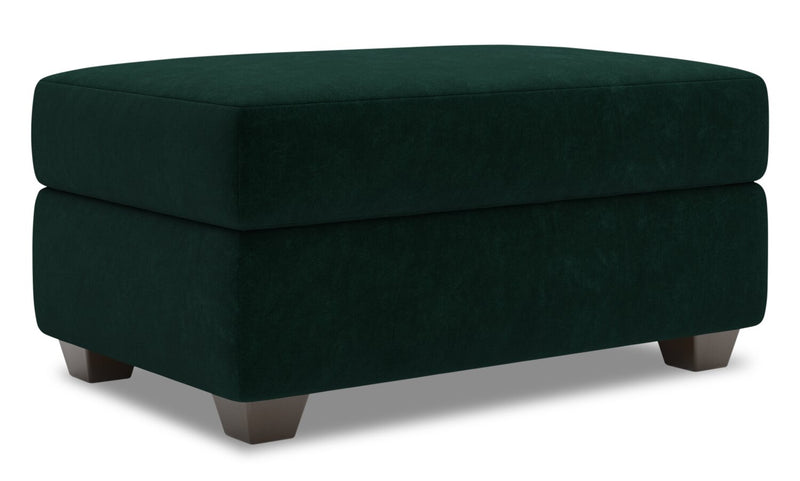 Made in Canada Customizable Sofa Lab The Trunk 39\" Velvet Fabric Storage Ottoman - Hunter Green