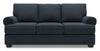 Made in Canada Customizable Sofa Lab Roll 86\" Linen-Look Fabric Sofa Bed with Rolled Arms - Luna Sailor Blue