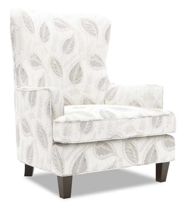 Made in Canada Sofa Lab Customizable Wingback 32\" Fabric Accent Chair - Prairie Multicolour