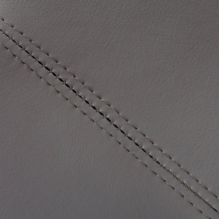 Cole Dining Chair with Vegan Leather Fabric, Metal - Grey