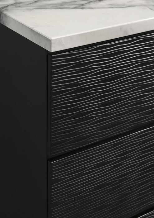 Atlas Bedroom 6-Drawer Dresser, 60.2\"W x 36.8\"H, Mid-Century Modern - Black