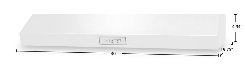 Frigidaire 30\" Under-Cabinet Range Hood - FCVW3052AW