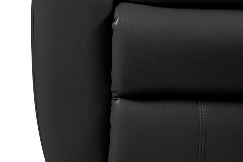 Chandler 60\" Leather-Look Fabric Power Reclining Loveseat - Grey