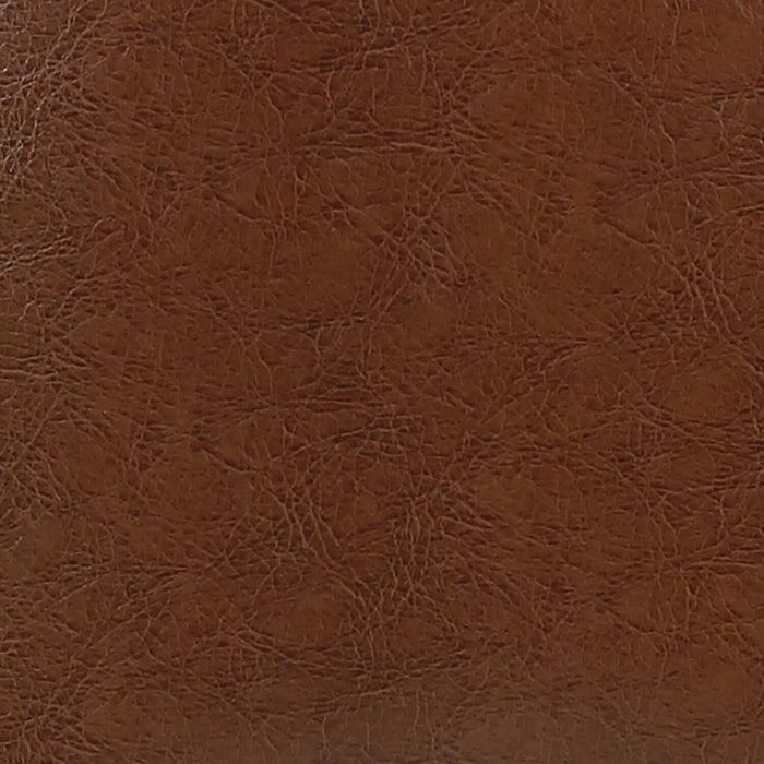 Elijah Counter-Height Stool with Swivel Seat, Vegan Leather Fabric, Metal - Brown