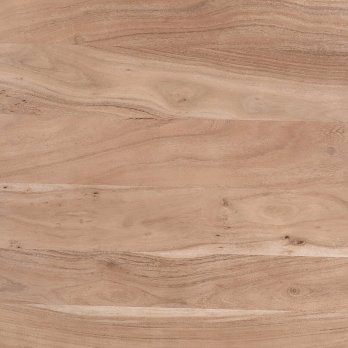 Miya Dining Table, Acacia Wood, Metal, 36\"W Round - Natural