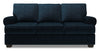 Made in Canada Customizable Sofa Lab Roll 86\" Chenille Fabric Sofa Bed with Rolled Arms - Luxury Indigo Blue