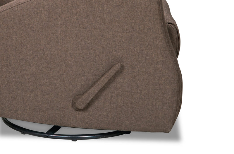 Nyla 30\" Linen-Look Fabric Swivel Rocker Reclining Chair - Brown