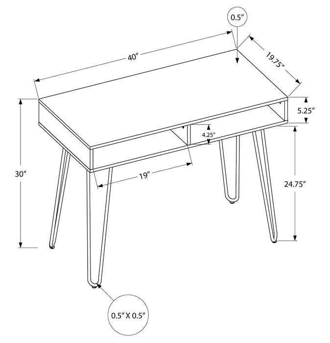 Ezra 40\" Office Desk with Cubbyholes - White