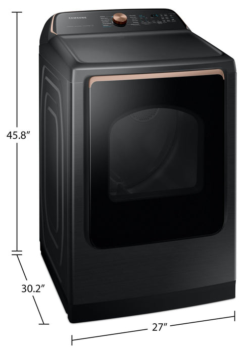 Samsung 7.4 Cu. Ft. Electric Dryer with Steam - Black Stainless Steel - DVE54CG7550VAC