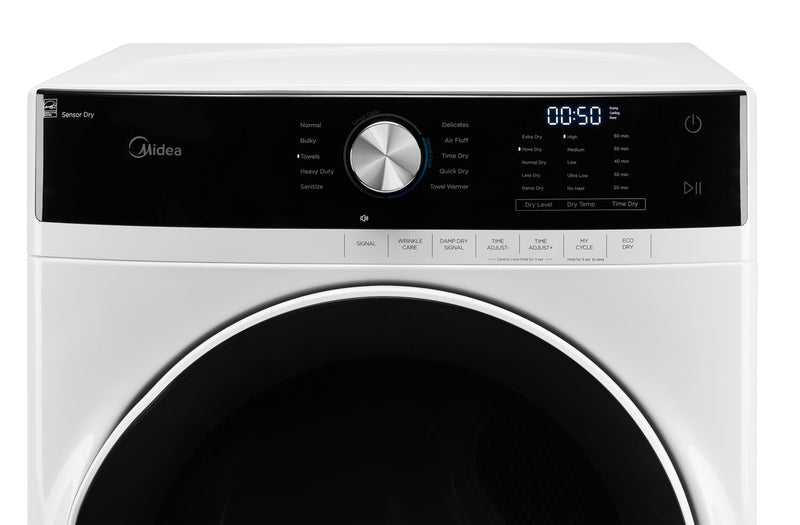 Midea 8 Cu. Ft. Electric Dryer - White - Stackable - MLE52N4AWW
