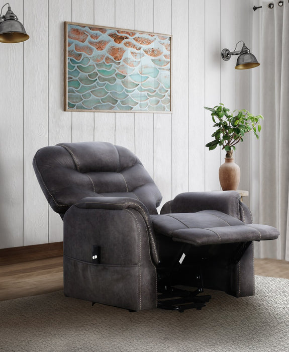 Landon 34\" Microfibre Power Lift Reclining Chair - Grey