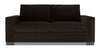 Made in Canada Customizable Sofa Lab Track 75\" Chenille Fabric Condo Size Sofa with Track Arms - Luxury Chocolate Brown