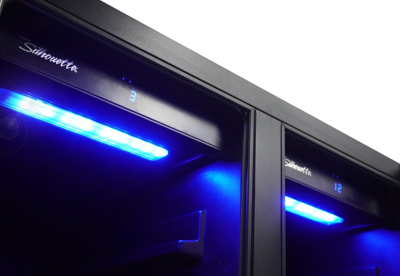 Silhouette Emmental 23.8\" 5.1 Cu. Ft. French-Door Beverage Centre / Wine Cooler - Stainless Steel - SBC051D1BSS