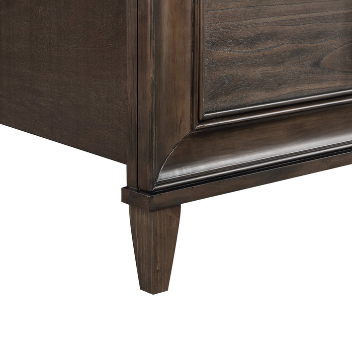 Kane Platform Storage Bed with Headboard & Frame, Vegan Leather, Brown - King Size