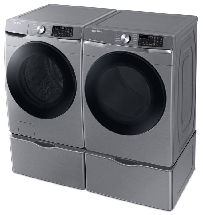 Samsung 5.2 Cu. Ft. Front-Load Washer and 7.5 Cu. Ft. Electric Dryer - Platinum