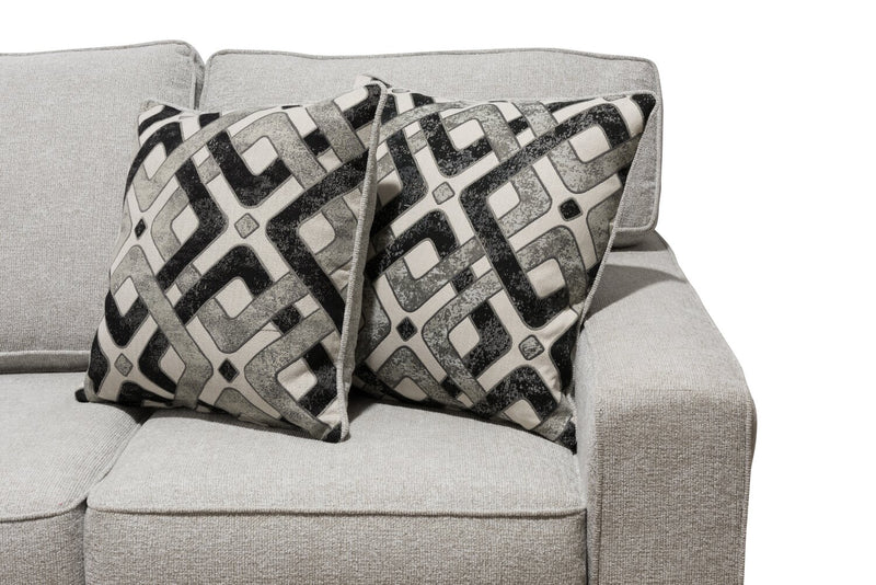 Made in Canada Verona 2-Piece Left-Facing Linen-Look Fabric Sectional with Removable Cushions - Beige