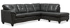 Made in Canada Addison 2-Piece Right-Facing Leather-Look Fabric Sectional with Removable Seat Cushions - Grey
