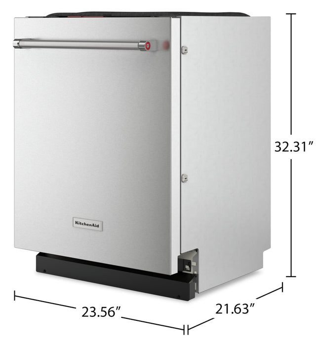 KitchenAid 24\" 39 dBA Built-In Top-Control Dishwasher - Stainless Steel with PrintShield™ Finish - KDTF924PPS