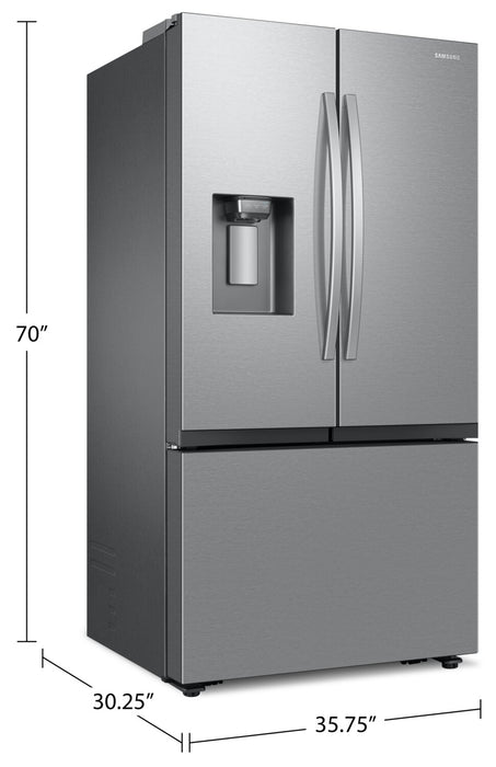Samsung 36\" 26 Cu. Ft. SpaceMax Counter-Depth Refrigerator - Stainless Steel - RF27CG5400SRAA