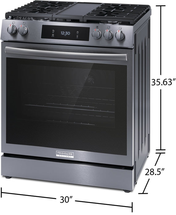 Frigidaire Gallery 6 Cu. Ft. Gas Range With Total Convection and Air Fry - Smudge-Proof® Black Stainless Steel - GCFG3060BD