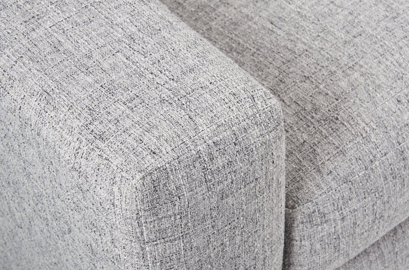 Made in Canada Customizable Sofa Lab Track 85\" Linen-Look Fabric Sofa Bed with Track Arms - Luna Domino Grey