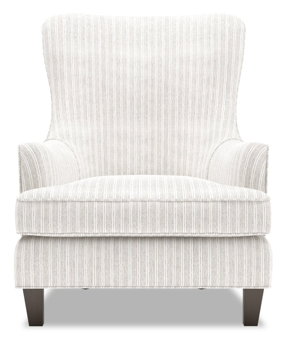 Made in Canada Sofa Lab Customizable Wingback 32\" Fabric Accent Chair - Dolphin White