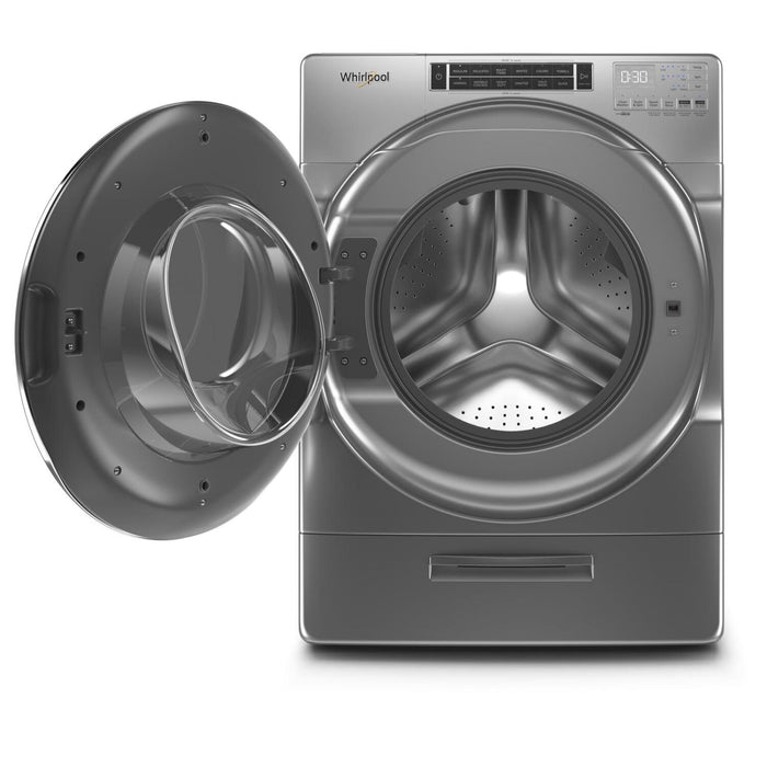 Whirlpool 5.8 Cu. Ft. Front-Load High-Efficiency Washer - Chrome Shadow - Stackable - WFW8620HC