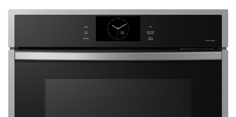Samsung 30\" 5.1 Cu. Ft. Electric Single Wall Oven with Steam Cook and Air Sous Vide - Stainless Steel - NV51CG600SSRAA