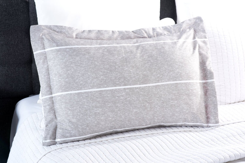 Stripes 3-Piece Full/Queen Comforter Set - Grey