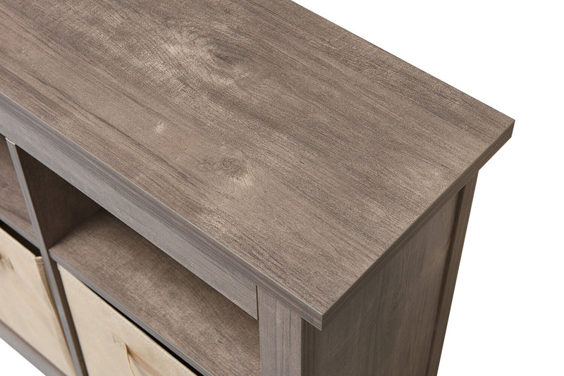 Kimberly 47.25\" Hall Table with Three Baskets - Beige