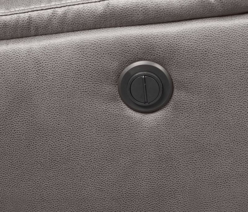 Eva 29.5\" Faux Suede Power Reclining Chair - Dark Grey
