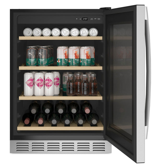 Profile 24\" 5.1 Cu. Ft. Beverage Centre Refrigerator - Stainless - PVS06BSPSS