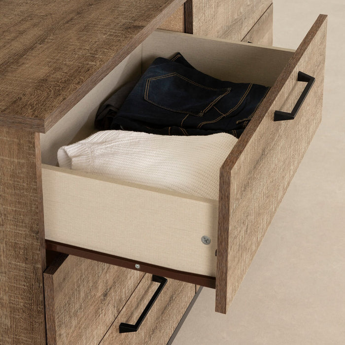 Everley Bedroom 6-Drawer Dresser, 51.3\"W x 31.3\"H - Brown