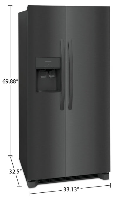 Frigidaire 33\" 22.3 Cu. Ft. Standard-Depth Side-by-Side Refrigerator - Black Stainless Steel - FRSS2323AD