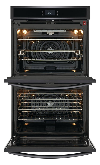 Frigidaire Gallery 30\" 5.3/5.3 Cu. Ft. Electric Double Wall Oven with Total Convection - Smudge-Proof® Black Stainless Steel - GCWD3067AD