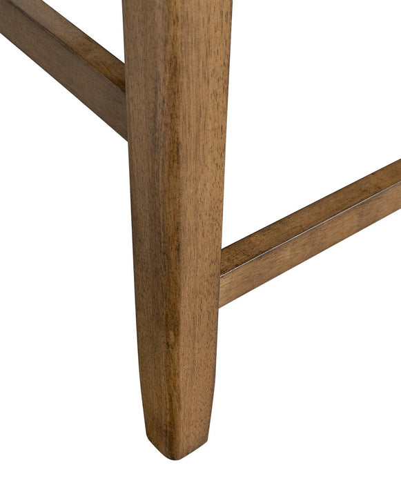 Dena Counter-Height Dining Chair with Vegan-Leather Fabric - Oak Brown