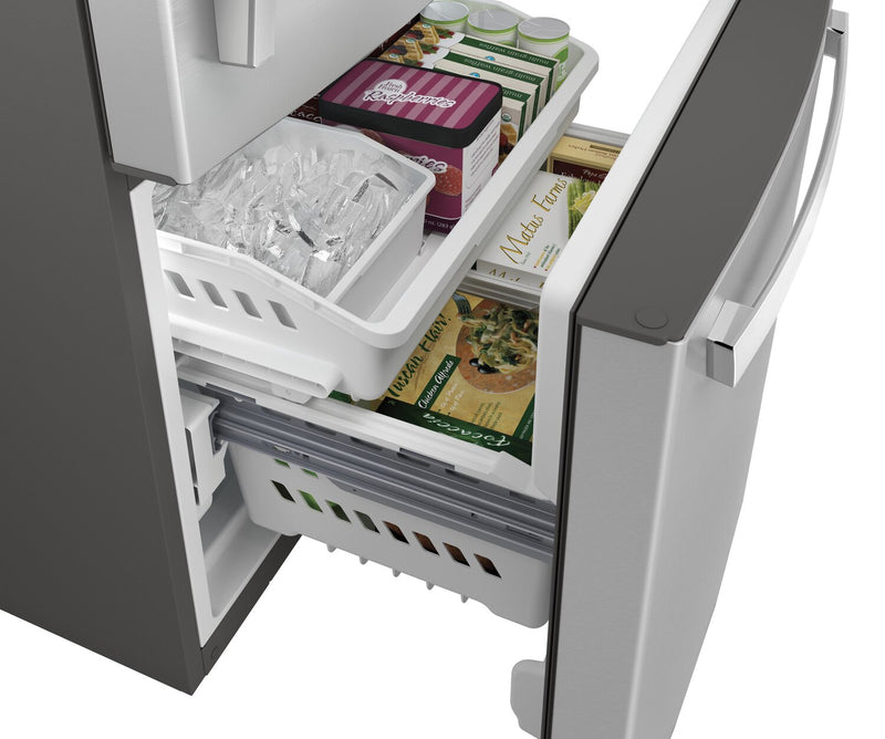 GE 33\" 24.9 Cu. Ft. Bottom-Mount Refrigerator - Stainless Steel Fingerprint Resistant  - GDE25EYKFS