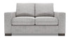 Made in Canada Customizable Sofa Lab Track 62\" Linen-Look Fabric Loveseat with Track Arms - Luna Domino Grey