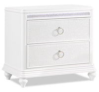 Ava Bedside 2-Drawer Nightstand with LED Light, 32.5