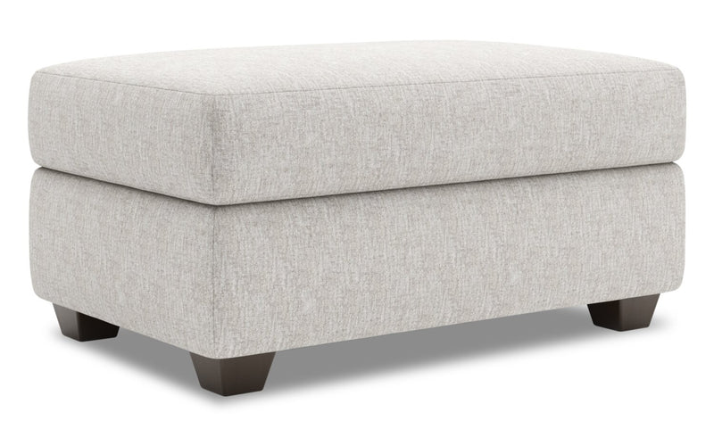 Made in Canada Customizable Sofa Lab The Trunk 39\" Chenille Fabric Storage Ottoman - Luxury Silver