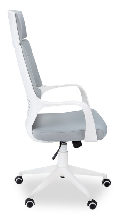 Hayes 25\" Executive Office Chair - White & Grey